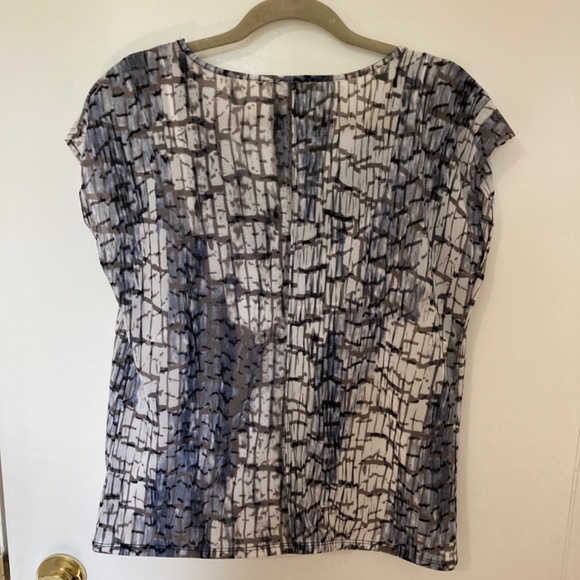 Calvin Klein Gray, Black & Blue Cap Sleeve Top - Picture 5 of 8